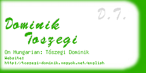 dominik toszegi business card